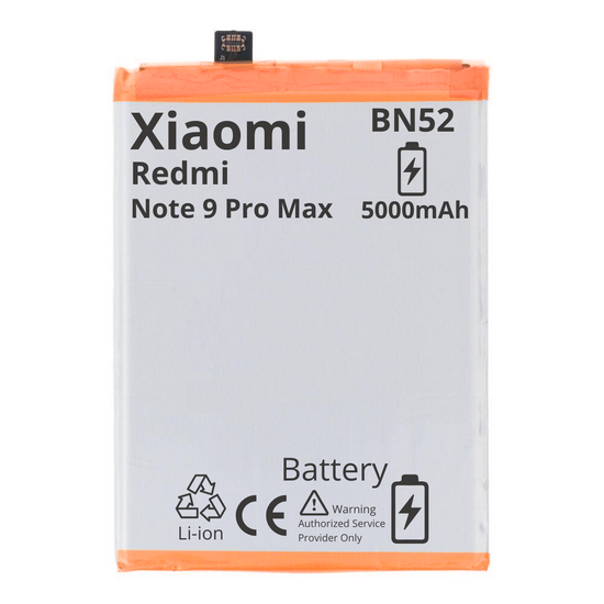 BATTERY MT Tech For Xiaomi Redmi Note 9 Pro Max - BN52 - 5000mAh