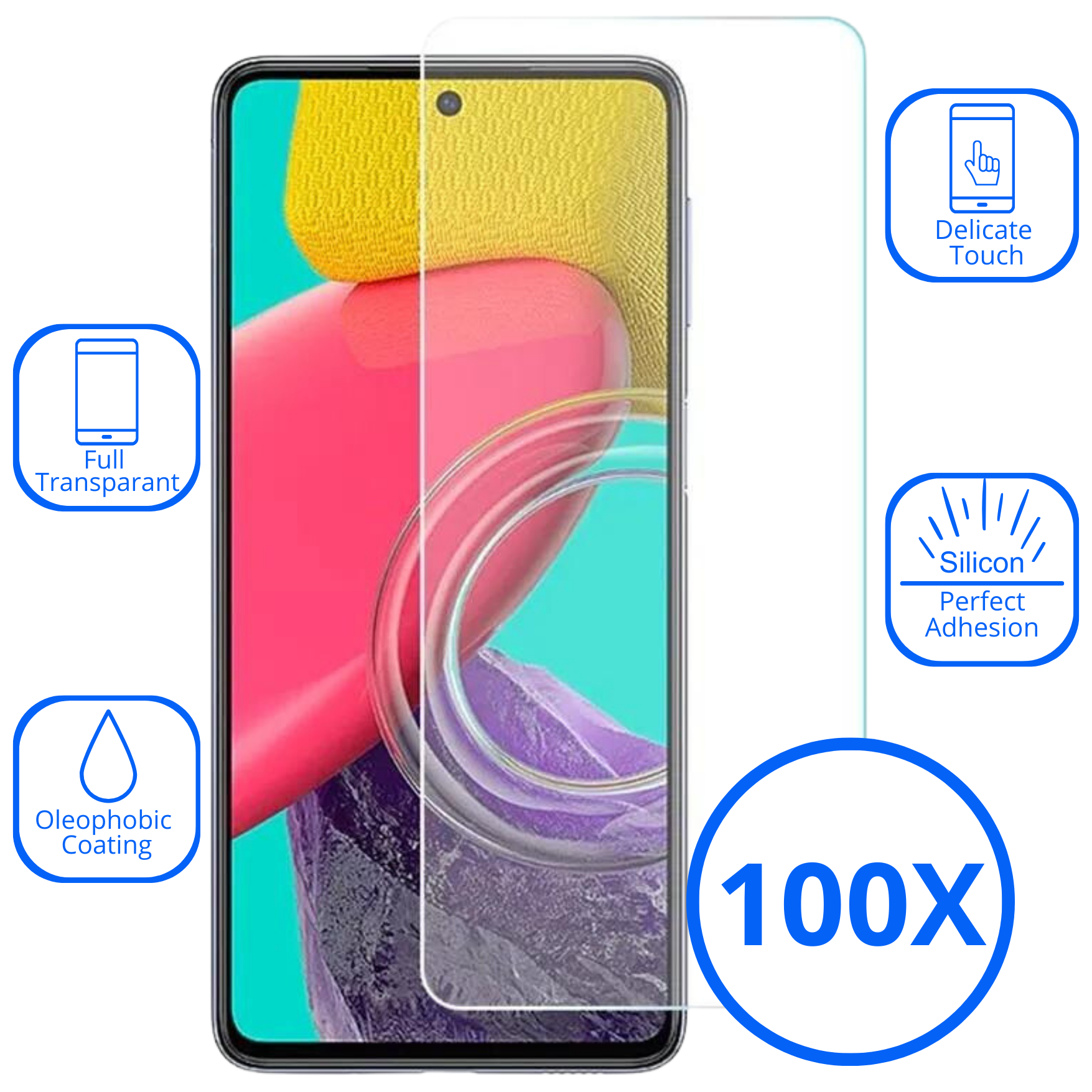 100 x Glass Tempered Protector Galaxy A07