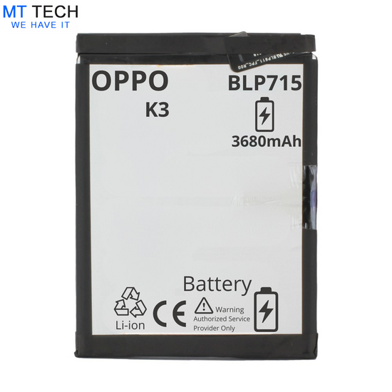 BATTERY MT Tech For Oppo K3 - BLP715- 3680mAh