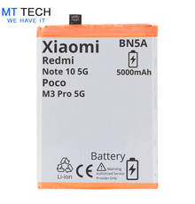 BATTERY MT Tech For Xiaomi Redmi Note 10 5G / Poco M3 Pro 5G - BN5A - 5000mAh