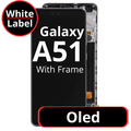 LCD Oled For Galaxy A51 Black With Frame Not Original White Box