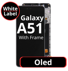 LCD Oled For Galaxy A51 Black With Frame Not Original White Box