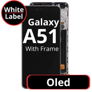 LCD Oled For Galaxy A51 Black With Frame Not Original White Box