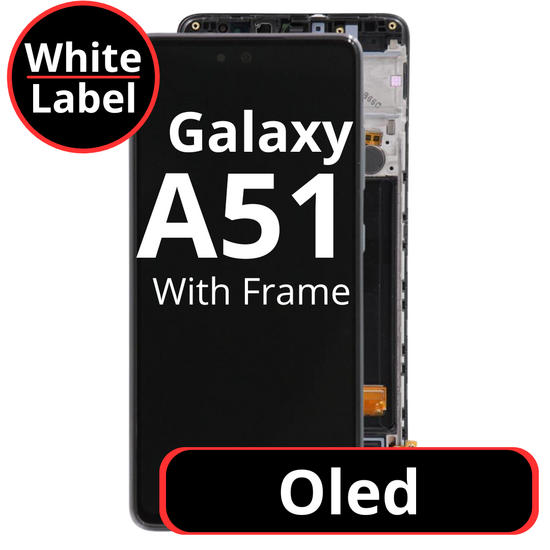 LCD Oled For Galaxy A51 Black With Frame Not Original White Box
