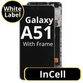 LCD Incell For Galaxy A51 Black With Frame Not Original White Box
