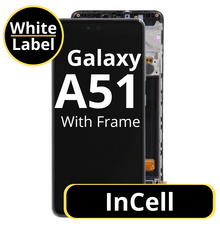 LCD Incell For Galaxy A51 Black With Frame Not Original White Box