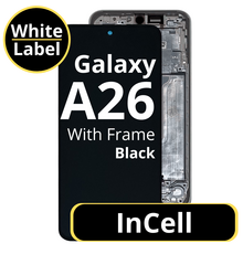 LCD InCell For Galaxy A26 Black With Frame Not Original White Box