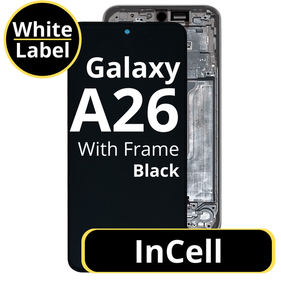 LCD InCell For Galaxy A26 Black With Frame Not Original White Box