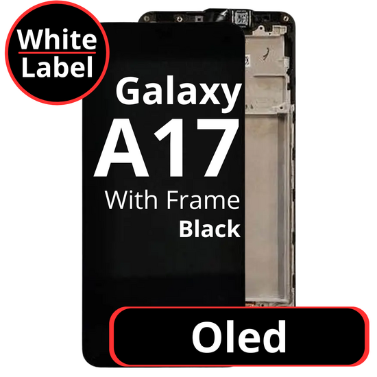 LCD Oled For Galaxy A17 Black With Frame Not Original White Box