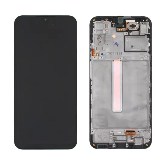 LCD Oled For Galaxy A25 Black With Frame Not Original White Box