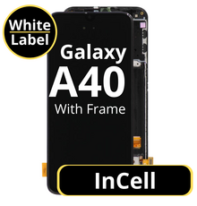 LCD InCell For Galaxy A40 Black With Frame Not Original White Box