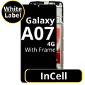 LCD InCell For Galaxy A07 4G Black With Frame Not Original White Box