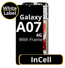 LCD InCell For Galaxy A07 4G Black With Frame Not Original White Box