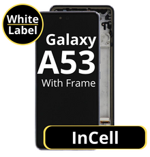 LCD InCell For Galaxy A53 Black With Frame Not Original White Box