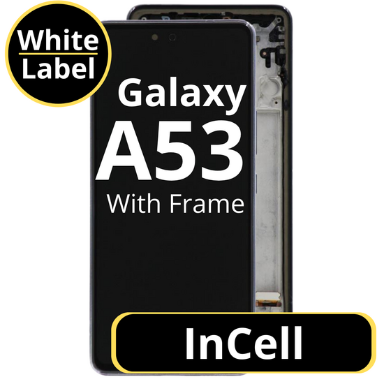 LCD InCell For Galaxy A53 Black With Frame Not Original White Box
