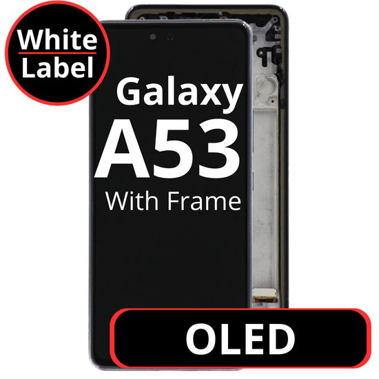 LCD OLED For Galaxy A53 Black With Frame Not Original White Box