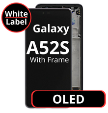 LCD OLED For Galaxy A52S Black With Frame Not Original White Box
