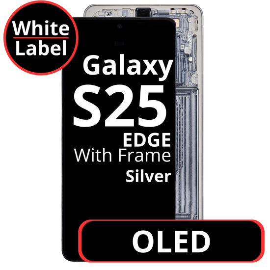 LCD OLED For Galaxy S25 Edge Silver With Frame Not Original White Box