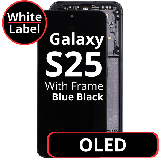 LCD OLED For Galaxy S25 Blue Black With Frame Not Original White Box