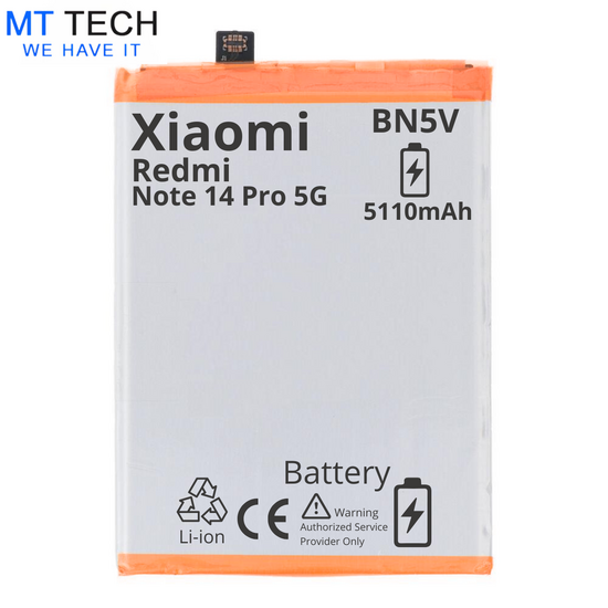 BATTERY MT Tech For Xiaomi Redmi Note 14 Pro 5G / Poco X7 - BN5V - 5110mAh