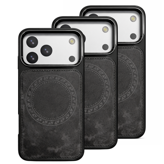 Lavann Magnetic Cow Print Leather Case for IPhone 17 Pro Max