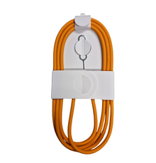 USB C to USB C Cable Nylon  Orange 1m with Simtray Pin