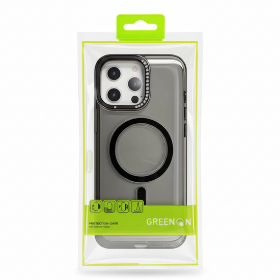 GREEN ON Hard Diamond Case for IPhone 17 Pro Max / 18 Pro Max