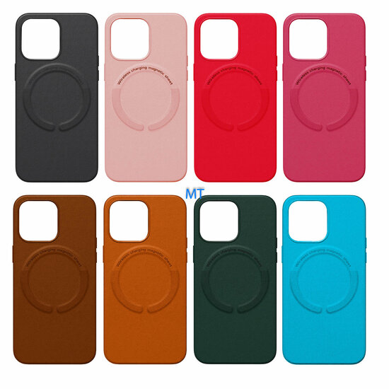 GREEN ON Magsafe Leather Case For IPhone 17 Pro Max