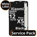LCD Xiaomi Redmi Note 12 4G / 5G / Poco X5 5G -  560040N16T00 Black Service Pack