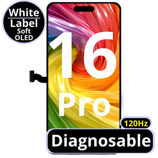 LCD No Message Diagnosable Soft Oled Excellent For IPhone 16 Pro 120Hz White Box