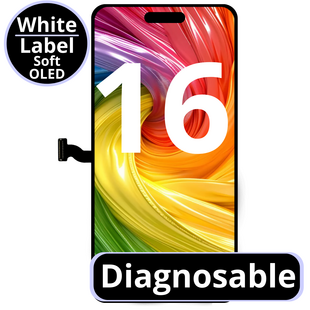 LCD Diagnosable Soft Oled Excellent For IPhone 16 White Box