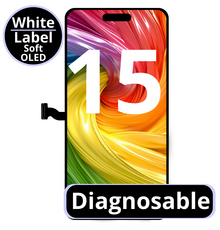 LCD Diagnosable Soft Oled Excellent For IPhone 15 White Box