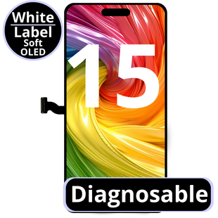 LCD Diagnosable Soft Oled Excellent For IPhone 15 White Box