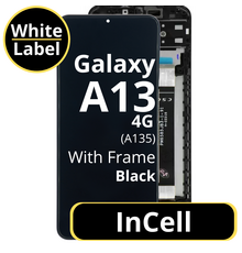 LCD InCell For Galaxy A13 4G A135 Black With Frame Not Original White Box