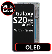 LCD Soft Oled For Galaxy S20FE 4G / 5G G780 / G781 White with Frame Non Original White Box