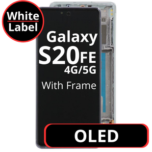 LCD Soft Oled For Galaxy S20FE 4G / 5G G780 / G781 White with Frame Non Original White Box