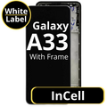 LCD InCell For Galaxy A33 Black With Frame Not Original White Box