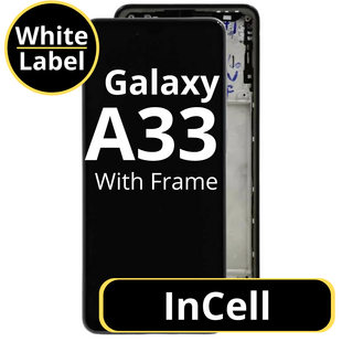 LCD InCell For Galaxy A33 Black With Frame Not Original White Box