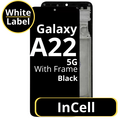 LCD InCell For Galaxy A22 5G Black With Frame Not Original White Box