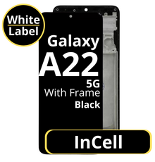 LCD InCell For Galaxy A22 5G Black With Frame Not Original White Box