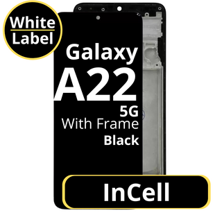 LCD InCell For Galaxy A22 5G Black With Frame Not Original White Box