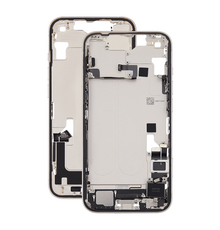 Mid Frame Housing with Charging Port Flex & Small Parts For IPhone 14 - Starlight - Pulled