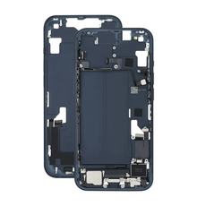 Mid Frame Housing with Charging Port Flex & Small Parts For IPhone 14 Plus - Midnight - Pulled