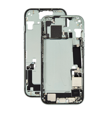 Mid Frame Housing with Charging Port Flex & Small Parts For IPhone 15 - Green - Pulled