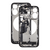 Mid Frame Housing with Charging Port Flex & Small Parts For IPhone 15 Pro - Black Titanium - Pulled