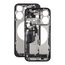 Mid Frame Housing with Charging Port Flex & Small Parts For IPhone 15 Pro - Black Titanium - Pulled