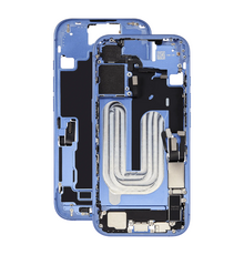 Mid Frame Housing with Charging Port Flex & Small Parts For IPhone 16 Plus -Ultramarine - Pulled