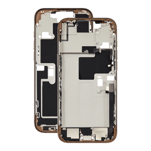 Mid Frame Housing with Charging Port Flex & Small Parts For IPhone 16 Pro - Dessert Titanium - Pulled