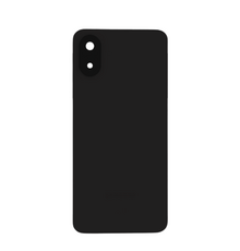 Back Cover with Camera Lens for Samsung A07 (No Logo) (Black)