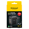 Intenso GaN Power Adapter W100ACC with 2 M USB-C Cable  - 100 Watt PD 3.0 / QC 5.0